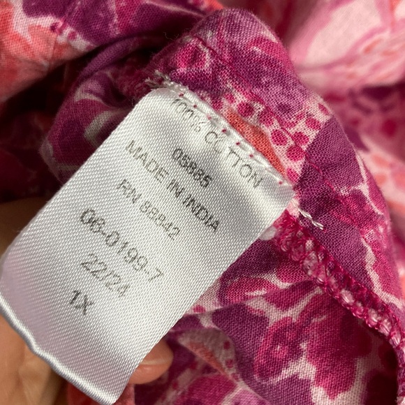 Vintage Only Necessities Floral Caftan Mumu House Dress Boho Pockets sz 22/24 - Picture 9 of 13